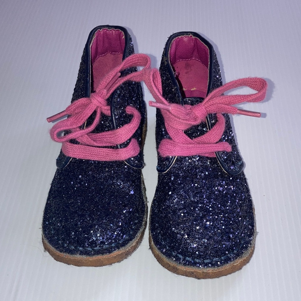 Cole Haan dark blue glitter chukka boots toddlers size 8